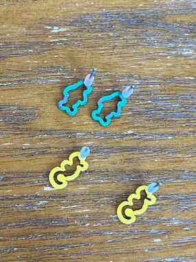 Earrings- penguin and seahorse